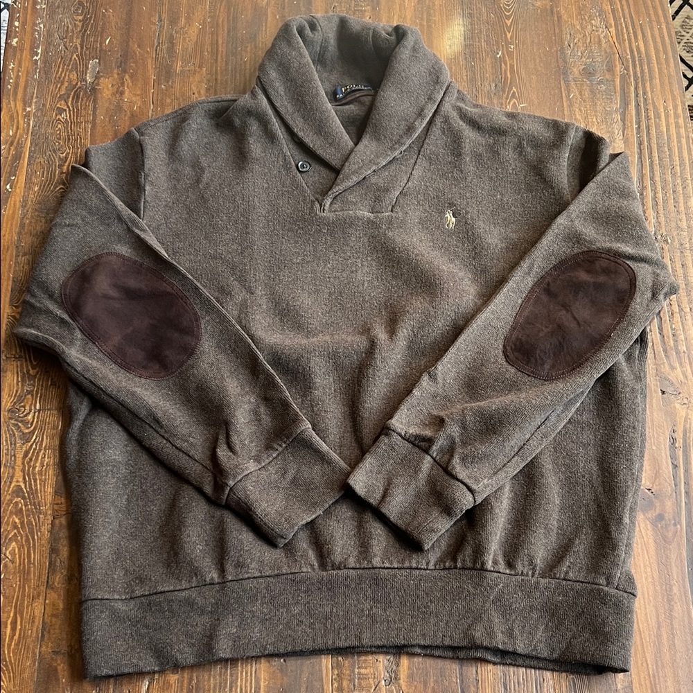 Polo by Ralph Lauren Men's Dark Brown Crewneck Sweater